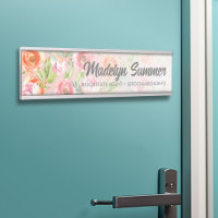 Painted Watercolor Flowers Calligraphy Name
