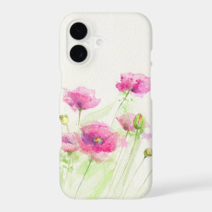 Painted watercolor poppies 3