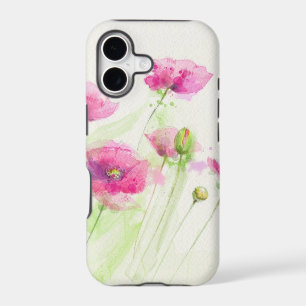 Painted watercolor poppies 3