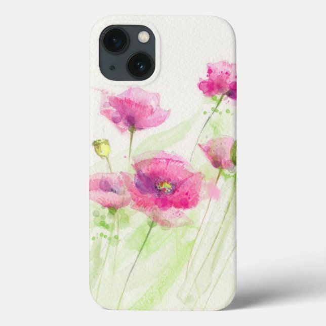 Painted watercolor poppies 3 Case-Mate iPhone case (Back)