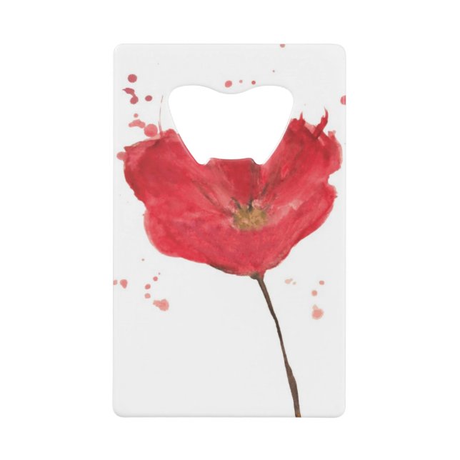 Painted watercolor poppy flower 2 (Front)
