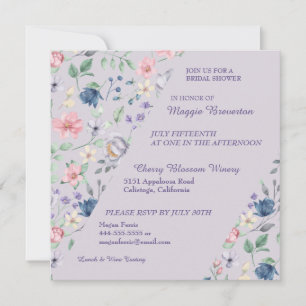 Painted Whimsy Floral Bridal Shower Invitation