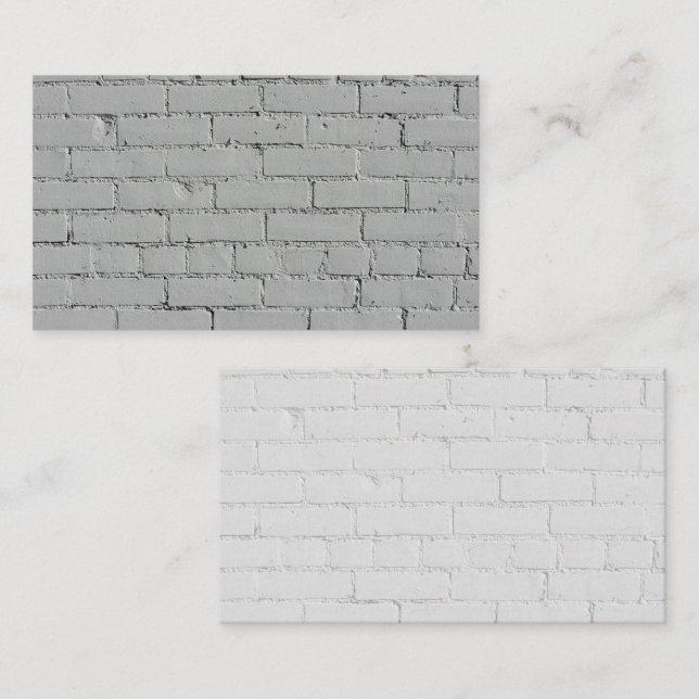 Painted White Brick Wall Business Card (Front/Back)