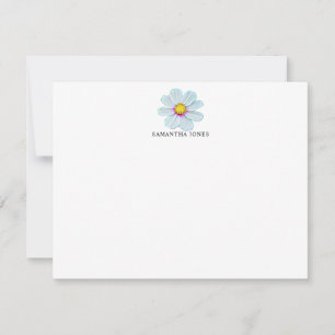 Painted White Floral Personalised Card