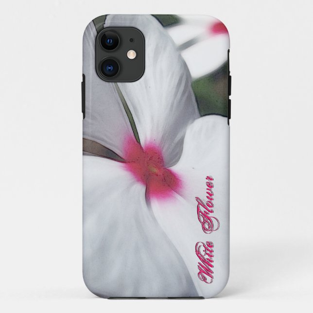 Painted White Flower with Pink Centre Case-Mate iPhone Case (Back)
