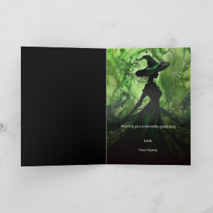 Painted Wickedly Good Witch Any Age Birthday Card