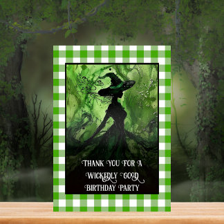 Painted Wickedly Good Witch Halloween Thank You Card