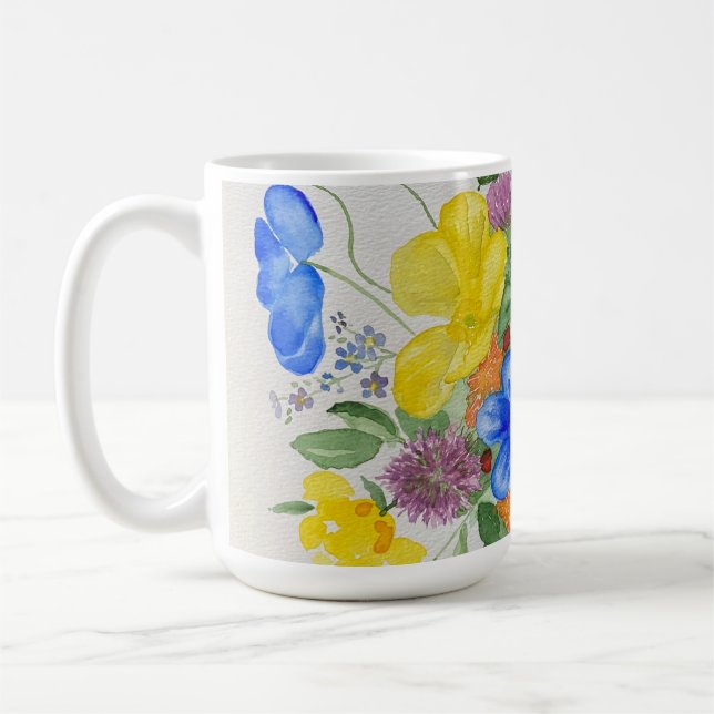 painted wildflowers mug (Left)