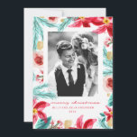 PAINTED WINTER BOTANICAL christmas greeting card<br><div class="desc">PAINTED WINTER BOTANICAL christmas greeting card featuring a photo</div>