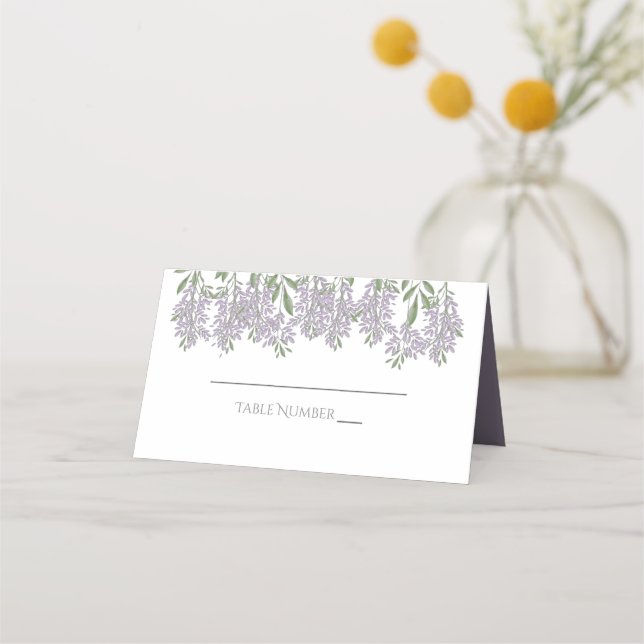Painted Wisteria Place Cards (Front)