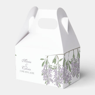 Painted Wisteria Wedding Favour Box