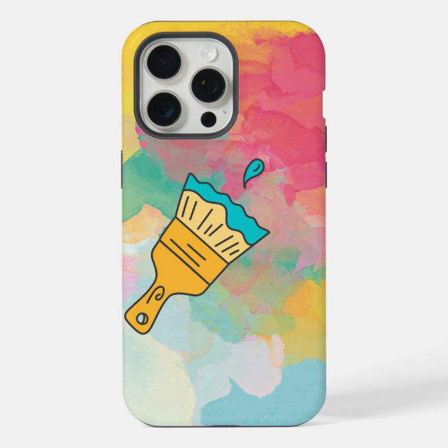 painted with a brush iPhone case (Back)