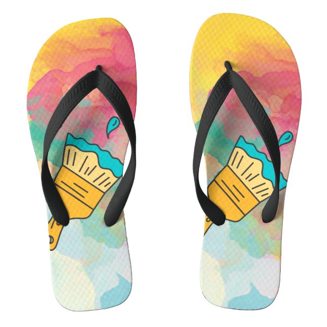 painted with a brush jandals (Footbed)