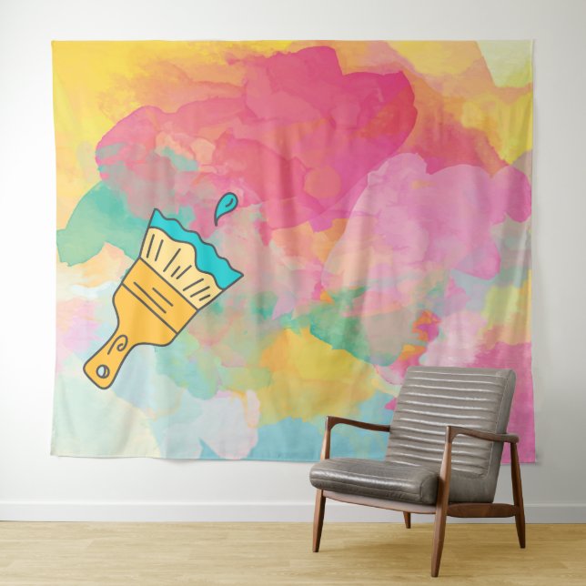 painted with a brush tapestry (In Situ (Horizontal))