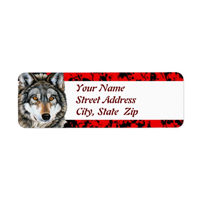 Painted Wolf Address Labels (Front)
