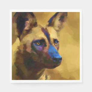 Painted Wolf Napkin