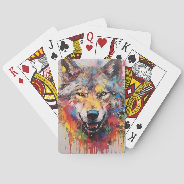 Painted Wolf Playing Cards (Back)