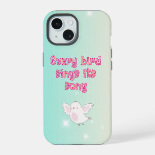 Painted woman and a bird phone case