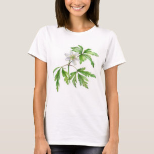 Painted wood anemone fine art t-shirt