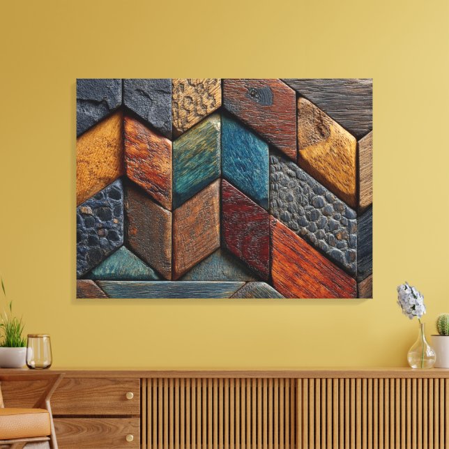 Painted Wood Canvas Art (Insitu(LivingRoom))