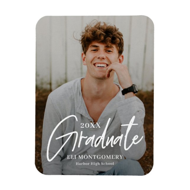 Painted Word EDITABLE COLOR Graduation Magnet (Vertical)