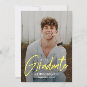 Painted Word Editable Colour Graduation Invitation