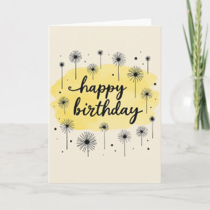 Painted Yellow Birthday Card