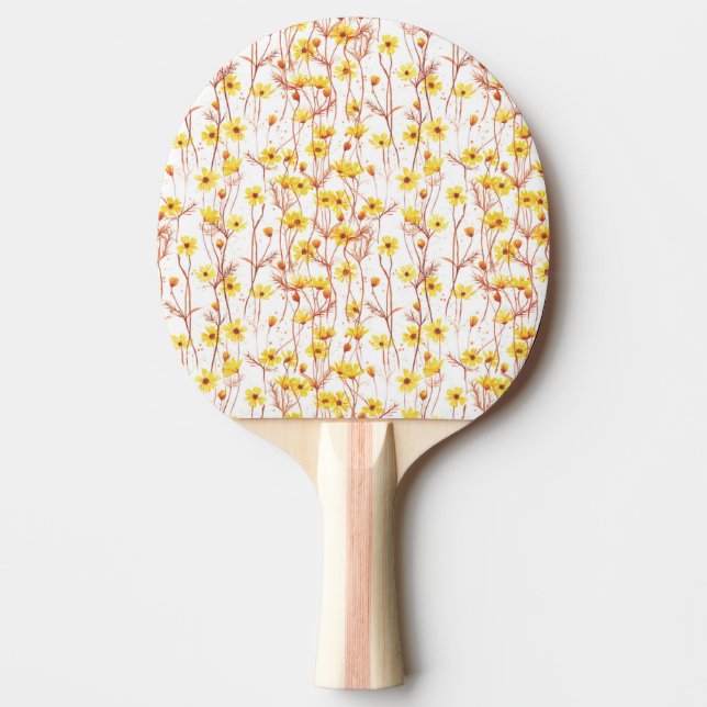Painted Yellow Daisies Ping Pong Paddle (Front)