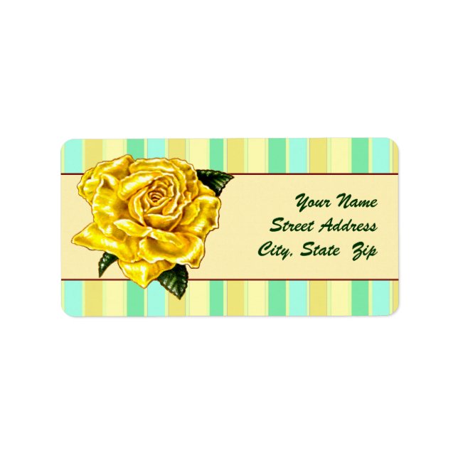 Painted Yellow Rose Label (Front)