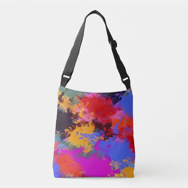 Painted Zebra Crossbody Bag (Front)