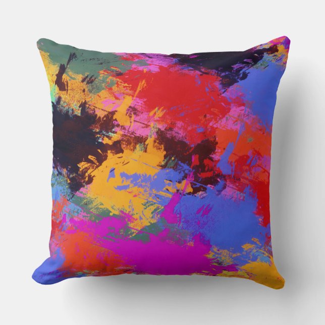 Painted Zebra Cushion (Front)