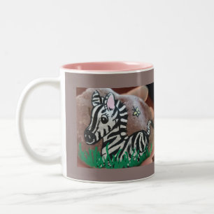 Painted Zebra Rock Mug