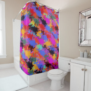 Painted Zebra Shower Curtain