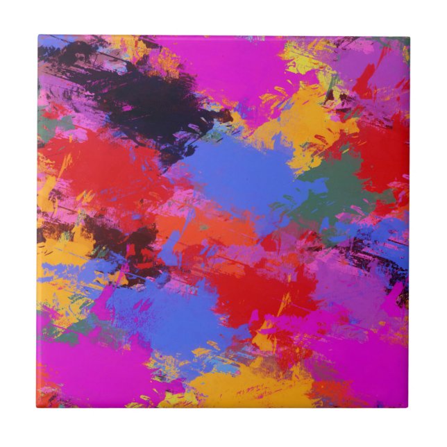 Painted Zebra Tile (Front)