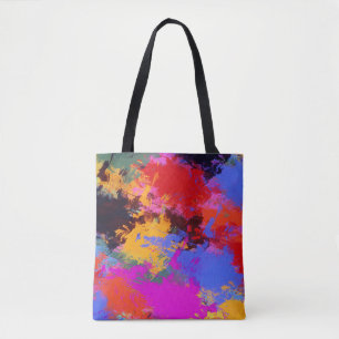 Painted Zebra Tote Bag