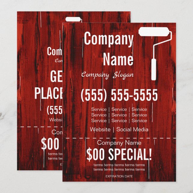 Painter 5x7 Flyer Invitation (Front/Back)
