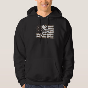 Painter American Flag Leopard Print Us Flag 4th Of Hoodie