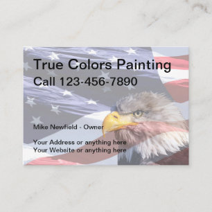 Painter Americana Theme Business Card