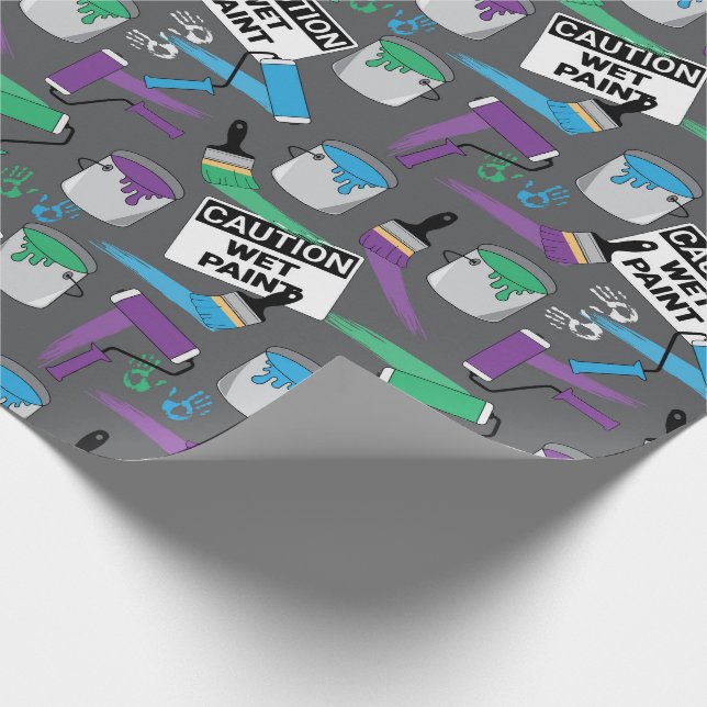 Painter and Decorator Birthday Wrapping Paper (Corner)