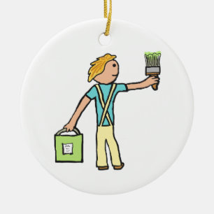 Painter And Decorator Ceramic Tree Decoration