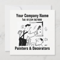 Painter and Decorator Information on a Card