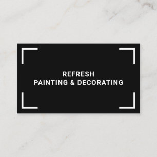 Painter and Decorator Modern Simple Black Business Card