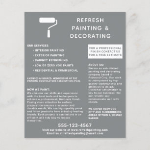 Painter And Decorator Paint Roller Grey Flyer