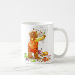 Painter Bear Coffee Mug