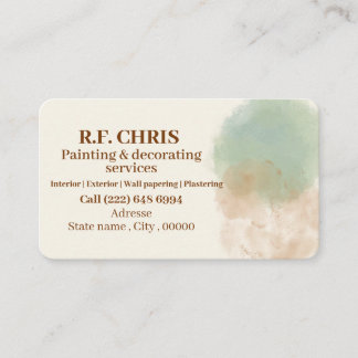 Painter beige business card