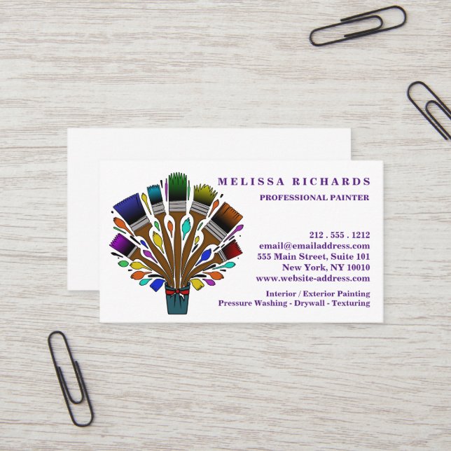 Painter Business Card (Front/Back In Situ)