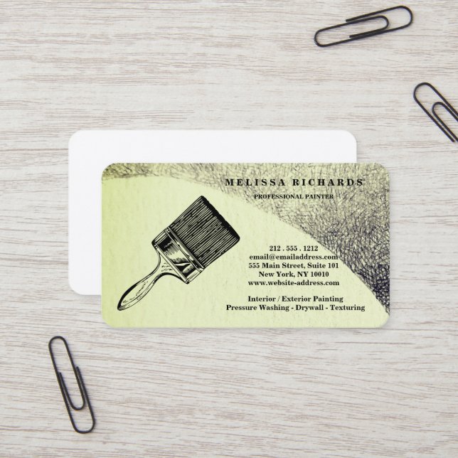 Painter Business Card (Front/Back In Situ)