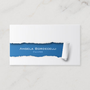 Painter Business Card Ripped Paper