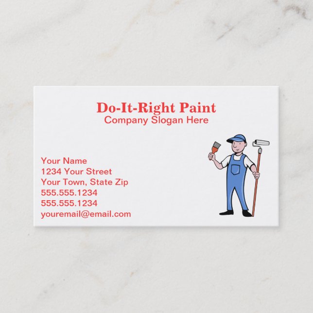 Painter Business Cards (Front)