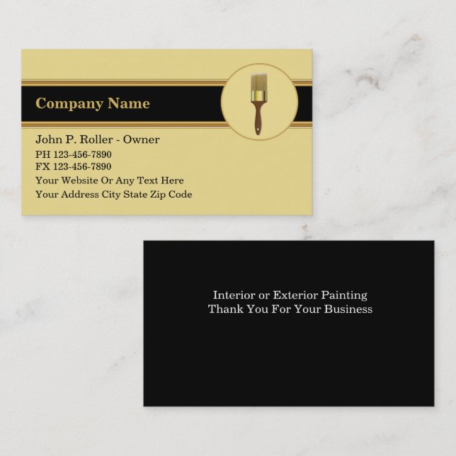 Painter Business Cards (Front/Back)